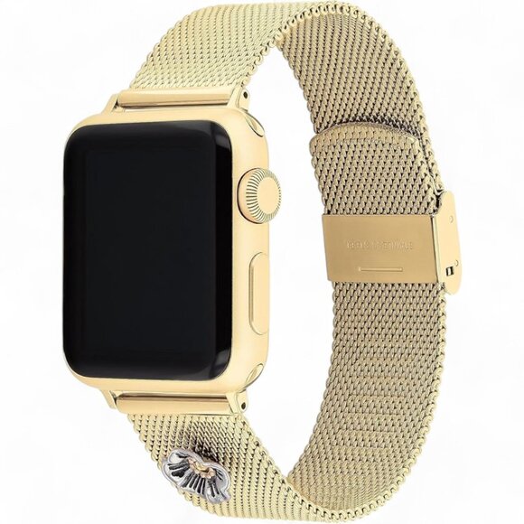 Coach Women's Gold Mesh Bracelet Strap for Apple Watch® 38mm 40mm And 41mm CL242 - Picture 4 of 10
